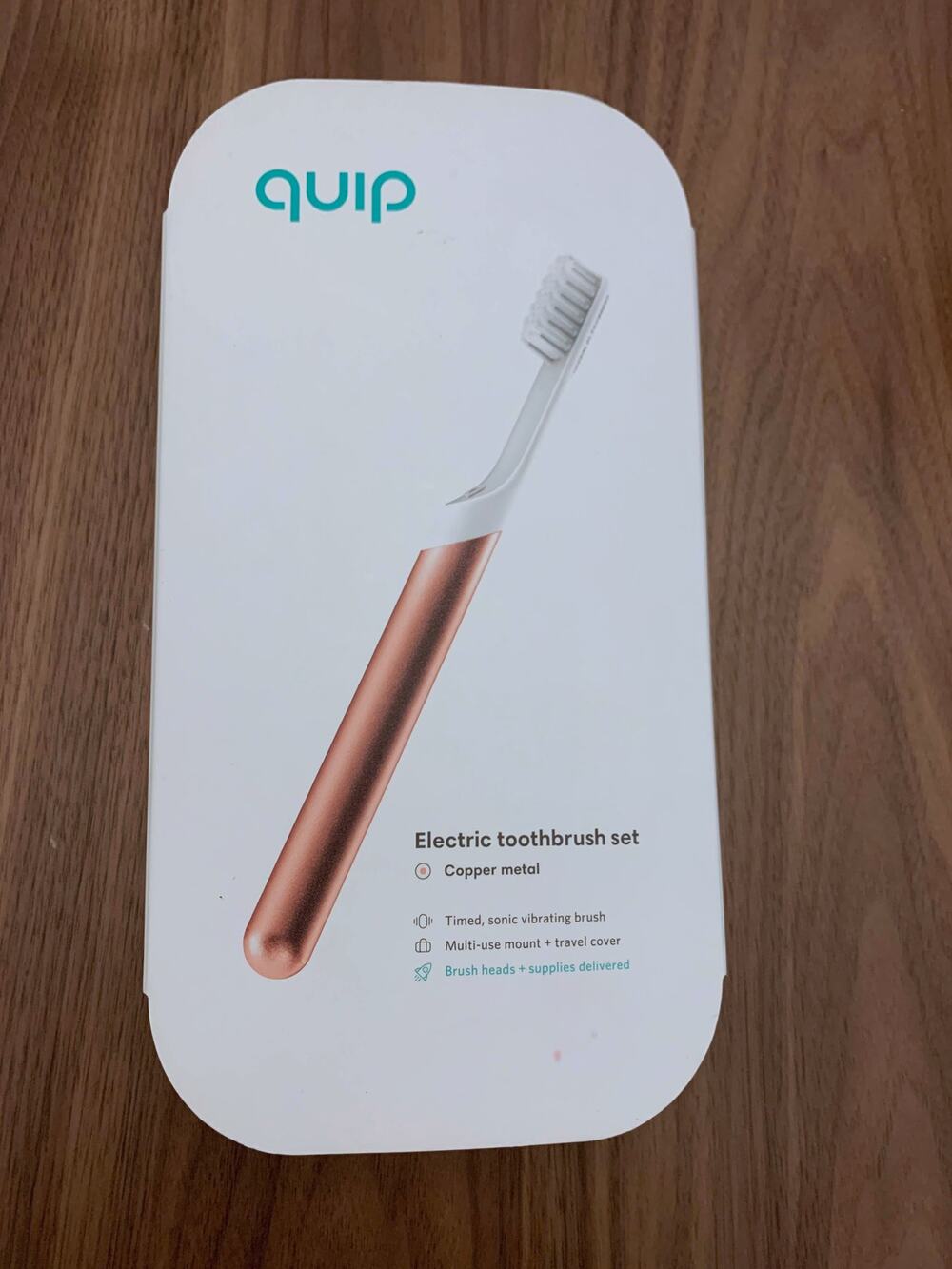New Copper Quip Electric Toothbrush & Toothpaste Bundle